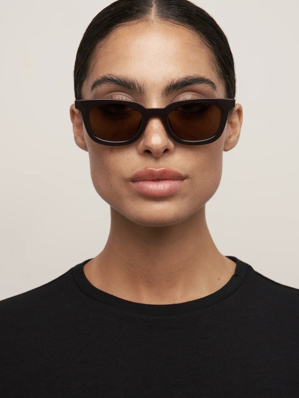 Matte Chocolate Brown Sunglasses with Warm Brown Lenses